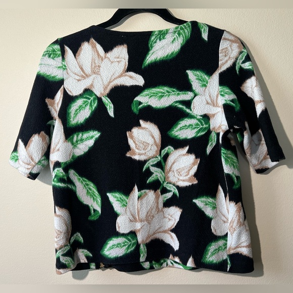 Anthropologie x Postmark Kobus‎ Magnolia Floral Print Cropped Boxy Top Women XS - Picture 7 of 11